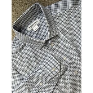 Mizzen + Main Men's Medium Performance Menswear Button Up Shirt Check Plaid